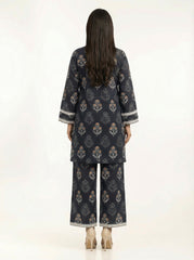 Black Floral 2 Piece Stitched Suit for Women