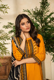 Lime Light Mustard Yellow – Digital Printed Chamki Lawn Shirt with Dupatta & Trouser (U2503)