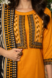 Lime Light Mustard Yellow – Digital Printed Chamki Lawn Shirt with Dupatta & Trouser (U2503)