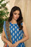 Lime Light Royal Blue – Digital Printed Chamki Lawn Shirt with Dupatta & Trouser (U2504)