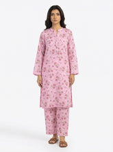 Pink Floral 2 Piece Stitched Suit for Women