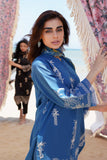 Sahar Unstitched 3-Piece Embroidered Lawn Suit with Silk Dupatta – Royal Blue