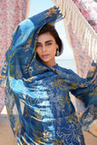 Sahar Unstitched 3-Piece Embroidered Lawn Suit with Silk Dupatta – Royal Blue