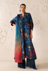 Baroque Lawn Collection 2025 – Navy Blue Floral Unstitched 3 Piece Suit | Premium Lawn