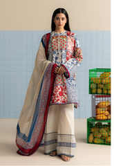 Zara Shahjahan – Multicolor Patchwork Printed Lawn 3 Piece Suit