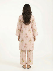 Blush Pink Floral 2 Piece Stitched Suit for Women