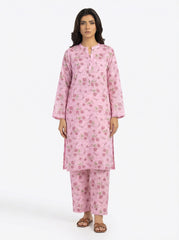 Pink Floral 2 Piece Stitched Suit for Women